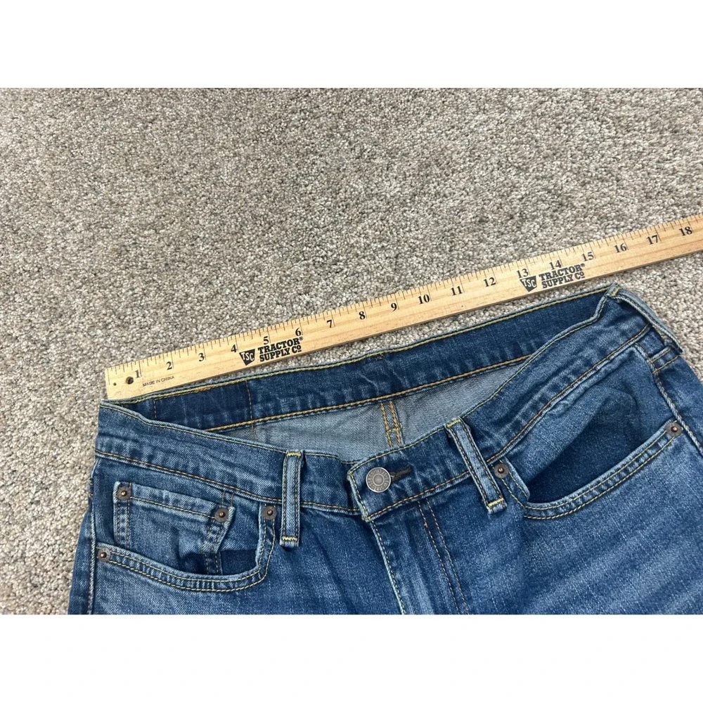 Levis 514 Straight Fit Mens Blue Denim Jeans W33 L34 Medium Wash Stretch #0755